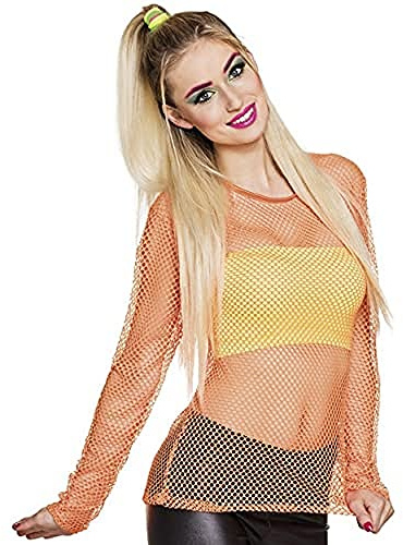 Boland - Fischnetz Shirt, Größe M/L, für Damen, sexy Oberteil, Disco, Party, Kostüm, Karneval, Mottoparty