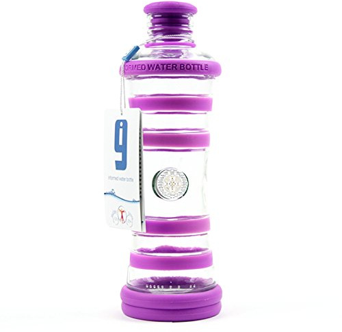 Bouteille i9 eau vivante, informée et structurée - bouteille en verre sans BPA, eau detox, jus, smoothies,... - bien-être