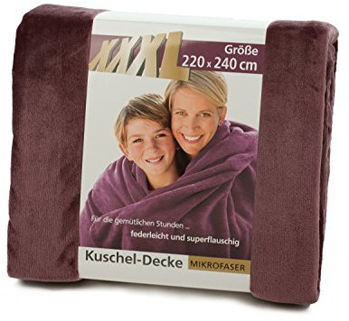 Gözze - Wohn- und Kuscheldecke, Memphis, Hohes Stoffgewicht 300 g/m², 220 x 240 cm - Altrosa