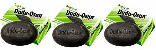Dudu Osun Schwarze Seife Afrikanische Naturseife Tropical 150g 3er Pack Verpackung kann variieren
