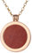 Morella Damen Halskette Gold 70 cm Edelstahl und Anhänger mit Edelstein roter Jaspis Coin 33 mm Chakren Scheibe in Schmuckbeutel