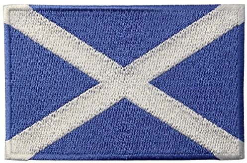 Schottland Flagge Emblem Schottisch Bestickter Aufnäher zum Aufbügeln/Annähen