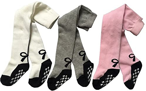 Baby Girl's Tights Stockings Non-skid Toddler Leggings Pants by Toptim (12-24M) 3 pack