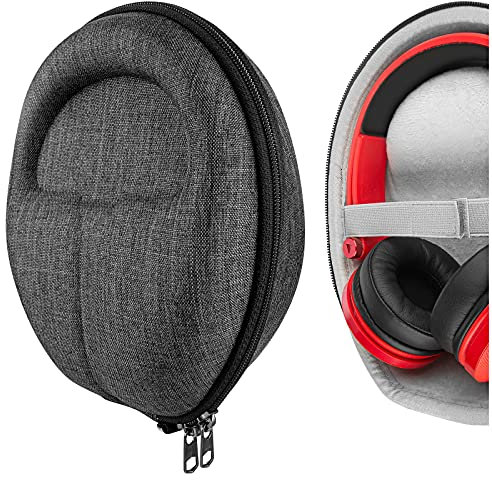 Geekria Shield Headphones Case, Compatible with Sony WH-CH710N, Skullcandy Hesh Evo, Sennheiser HD 450BT and More, Replacement Hard Shell Travel Carrying Bag (Black)