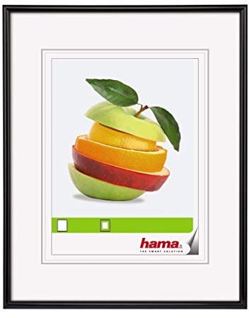 Hama Cadre photo en plastique Sevilla (taille du Cadre de 18 x 24 cm avec bordure de 9 mm x 17 mm, pour une photo de 10 x 15 cm) Noir
