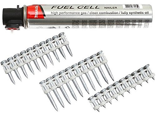 1000 chiodi C6 2,6 x 25 mm + Cartuccia di Gas per sparachiodi Makita gn420 C