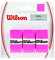 Wilson Pro Overgrip Perforated 3 Pack - White, Green, Pink - Tennis - Badminton - Squash