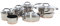 ProWare Copper Base Cookware Set of 6 (14cm Milk pan 16cm, 18cm, 20cm saucepans 26cm Saute and 24cm Frying pan)