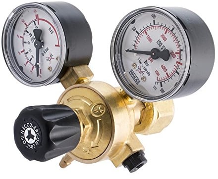 RIDUTTORE DI PRESSIONE OXYTURBO PER SALDATRICE CO2 ARGON MIX BOMBOLE RICARICABILI ATTACCO FEMMINA TIG/MIG MADE IN ITALI