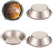 CANDeal Lot de 4 Plat de cuisson antiadhésif pour mini pain, Burger Hamburger, 10cm, Rond Moule à Pain