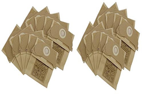FIND A SPARE 20 Pack Brown Paper Filter Bags For Kärcher 69043220, Wet and Dry A2000 A2099 WD2.000 WD2.499 Series Vacuum Cleaner