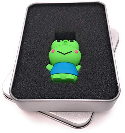 Onwomania Grenouille Debout PVC Clé USB dans Une boîte Cadeau 8 Go USB 3.0