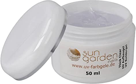 Sun Garden Nails - Aufbaugel Thick Clear/Builder Gel 50ml - Nagelmodellage UV Gel Nail Nagelgel