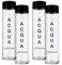 BrandPrint - Set di 4 Bottiglie in Vetro da 750 ml Modello Tubo con Tappo a Vite - Bottiglia per acqua e bibite - Serigrafate (4 Frizzanti)