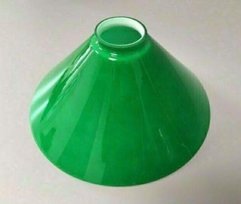 Lampenschirm Kragenrand Ersatzschirm Jugendstil Lampenschirm Art déco Ersatzglas Schusterschirm GRÜN !