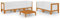 vidaXL Akazienholz Massiv Gartenmöbel 6-TLG. mit Kissen Ecksofa Mittelsofa Tisch Sofa Lounge Garten Garnitur Sitzgruppe Gartenset Gartensofa