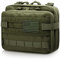 WYNEX Taktische große Admin-Tasche mit doppellagigem Design, Molle EDC EMT Utility Pouch mit Kartenhülle, modulare Werkzeugtasche, große Kapazität, Flaggenaufnäher inklusive: 24,1 cm L x 19,1 cm H x