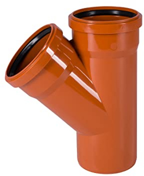 KG Rohr Kanalrohr Abwasser Bogen Abzweig Muffe Abwasserrohr Schachtrohr (KG Abzweig, DN 160/160 45Grad)