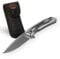 GRAAL KNIVES -BIG SCOUT BLANC/NOIR Couteau pliant de Randonnée, Bivouac, Lame en Acier D2,manche en G10 avec super grip et idéal en milieu humide Livré avec étui en cordura orientable.