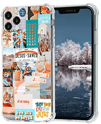 mehidpur Christian Quotes Case for iPhone 11 Pro,Aesthetic Vintage Bible Verses Quotes Collage Case for Girl Women and Men, Unique Trendy Soft TPU iPhone 11 Pro Case Cover