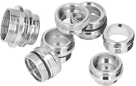 CUEA Wasserhahn-Adapter-Kit, verschleißfestes Messing-Belüfter-Adapter-Set, 7-teiliges Set, rostfrei, mit Dichtung für Gartenschlauch, Küchenspüle, Wasserfilter