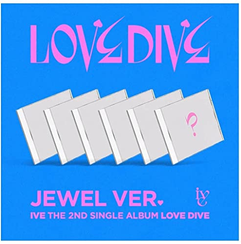 DREAMUS IVE – Love Dive [Jewel Case Random Cover] (2. Album) + Kultur Koreanisches Geschenk (dekorative Aufkleber, Fotokarten, Top-Loader Stciker)
