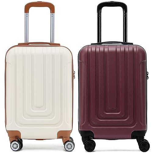 Flight Knight Premium Lightweight Hartschalenkoffer - 8 Spinner-Rader - TSA-Schloss & USB-Anschluss - Zugelassen Fur Uber 100 FluggesellschaftenEinschließlich EasyJet, Ryanair & Jet2-55x35x20cm