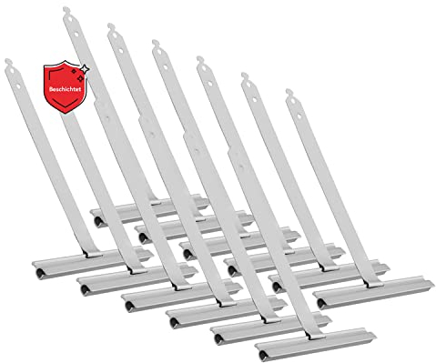 BAUHELD® Rolladen Aufhängefeder Maxi [12 Stück] - Rollladen-Aufhängung aus hochwertigem Federstahl [Kunststoffbeschichtet] - Rolladen-Feder mit Schwalbenschwanz - Für Rolladenprofile 52 & 55mm