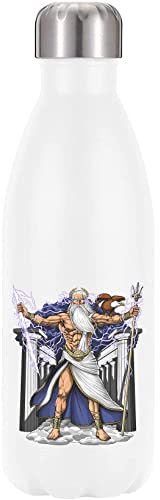 Desconocido Ancient Greek God Zeus Eagle Botella de Agua Termal aislada al vacío Blanco