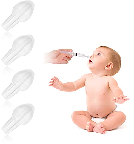 URAQT Cabezal de Jeringa Lavado Nasal Adulto, 4pcs Adaptador Jeringa Nasal Suave de Silicona, Cabezal de Enjuague Nasal Esterilizable para Irrigador Nasal de Alivio Congestión Nasal, Limpieza Nasal