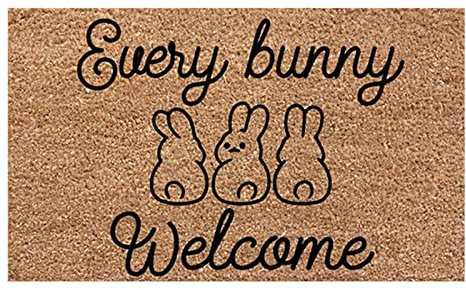 Easter Welcome Doormat - 40 x 60cm Funny Easter Bunny Floor Mat, Indoor Outdoor Entrance Home Front Porch Rugs, Housewarming Greetings Gift Decoration Supplies (Style 26)