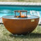 Czaja® Feuerschale Luzern 80 cm Rauchfrei | Feuerschale mit Grillplatte aus Corten-Stahl | Feuerplatten Grill | Feuerstelle mit Feuerplatte, Feuerring, Plancha Rostoptik