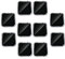 MagiDeal 10 Pieces Press on Nail Storage Boxes, False Nail Packaging Box, Compact 3x3inch Mini Transparent Small Nail Art Display Holder for Nail Salon, Black