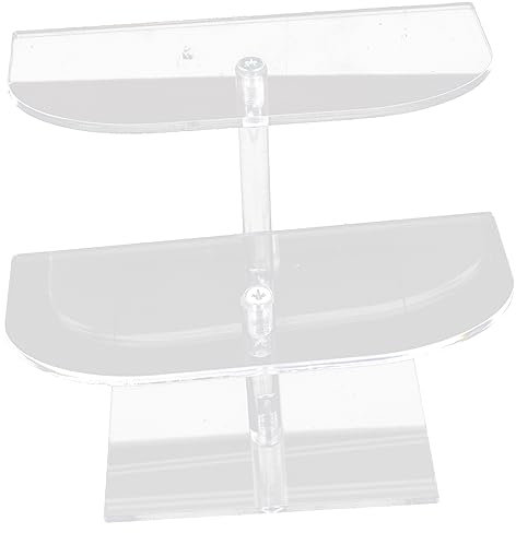 Warmhm Acrylic Figures Display Riser Shelf Organizer Figures Toys and Collectibles Sturdy Transparent Stand Smooth Finish for and Storage