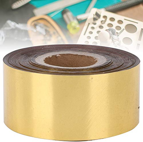 Heißfolien-Stanzpapier, 3 Cm Breite, 120 M/Rolle, Guter Stempeleffekt Geeignet Zum Heißprägen von Papier/Leder/Kunststoff/Holz/Stoff (Gold)