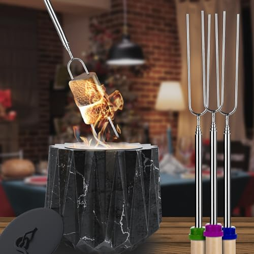BLAZECLAY Tisch-Feuerstelle aus Beton – Mini-Feuerstelle für drinnen und draußen – Tischkamin für den Innen- und Außenbereich, Feuerstelle mit Alkohol, Mini-Feuerstelle für den persönlichen Kamin