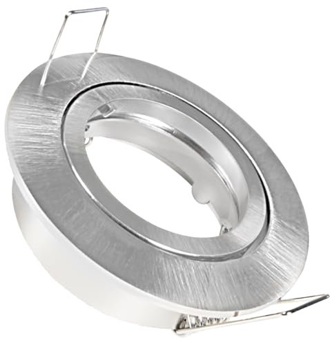 Einbaustrahler GU10 230V Rahmen IP20 Schwenkbar Lana Edelstahl geb. 9 Stück inkl. Fassung