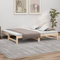 DJEKA Tagesbett Ausziehbar 2X(75x190) cm Jugendbett Bett Mit Ausziehbett Natur Aus Holz Sofabett Schlafsofa Massivholz Kiefer