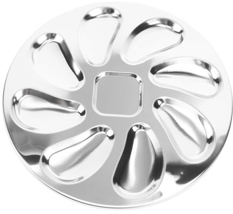 PRETYZOOM Plato para Ostras de Calidad de Restaurante Sartén Antiadherente para Ostras Plato para Salsa de Ostras Platos de Cocina de 230 X 230 X 15 Mm