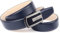 Anthoni Crown Herren Automatik Ledergürtel Gürtel, Dunkelblau, 110