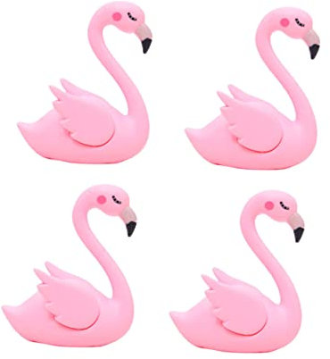 STOBAZA 4stücke Flamingo Kuchen Deko Kunststoff Niedliche Torten Verzierung Mit Ausgebreiteten Flügeln Vielseitige Plastik Figur Als Auto Wohnraum Dekoration