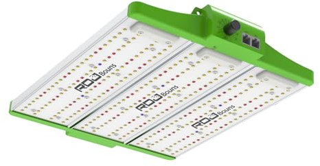 RDJ Bouns 120W Grow Lampe with UVA and IR, Adjustable Panel Angle, 2.9 umol/J 0-100 Dimming, Daisy Chain, Grow Lights for Indoor Plants Full Spectrum for 60x60 Grow Tents