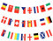 DERAYEE Lot de 2 guirlandes de drapeaux du monde avec 24 pays - Drapeaux de la Coupe d'Europe de football et jeux olympiques 2024 - Décoration pour bar, jardin, club, restaurant, fête, événements (14