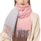 Kotashion Damen Kaschmir Texturschal Pelziger und Hautfreundlicher Weicher Winterschal Doppelseitiger Warmer Quasten Damenschal Perfektes Weihnachts und Geburtstagsgeschenk für Frauen