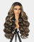 MEGALOOK 12A Balayage Body Wave Wig Perücke Damen Wear and Go Glueless Wigs Human Hair Upgraded 5x6 Pre Cut Lace Front Wig 210% Density Highlight Ombre Wig with Pre Plucked Bleached Tiny Knots 26 Inch