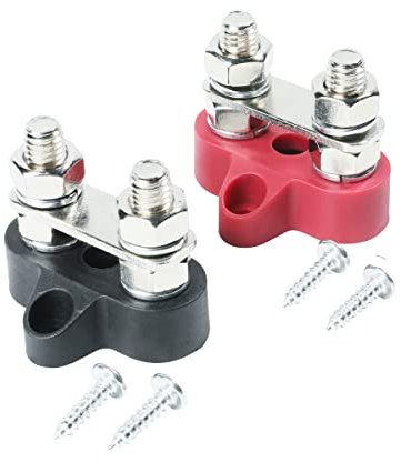 Flaconi Morsetti Batteria Auto,M8 Morsettiera di Alimentazione,Morsettiera 12v Auto,Bus Bar,Bus Bar 12v,Morsettiera Distribuzione,Adatto per Sistemi di Alimentazione di Auto e Camion