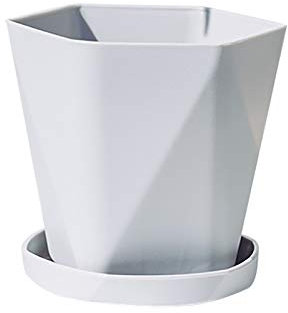 Topf Blume Haushalt Blume Kunststoff Harz Topf Verdicken Balkon Große Terrasse & Garten Orchidee Glas (Grau, Einheitsgröße)