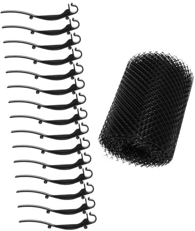 IWOWHERO Mesh Gutter Guard Plastic Drainage Gutter Cover 16cm 6m Length Leaf Debris Filter