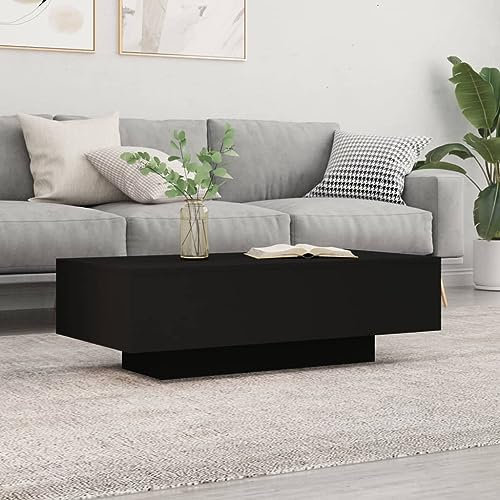 WIOXZS Couchtisch Schwarz Sofatisch Wohnzimmertisch für Wohnzimmer, Schlafzimmer, Arbeitszimmer 100x49,5x31 cm