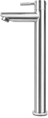 Minnhua Grifo Lavabo Grifo Bidet Grifo Baño agua Fría Grifo Lavabo Alto Grifos para Lavabos de Baño Grifo de Lavabo de Acero Inoxidable Cepillada Grifo Monomando Lavabo Plata